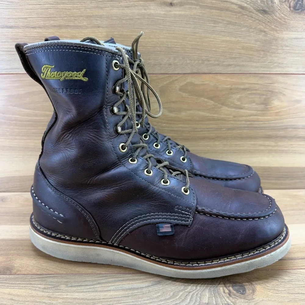 Thorogood American Heritage Moc Toe Boot 10.5 D Waterproof Soft Toe USA Made